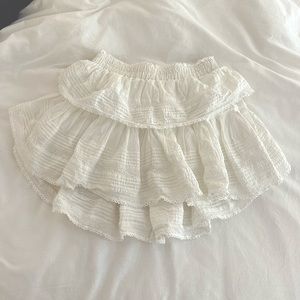 Loveshackfancy white skirt
